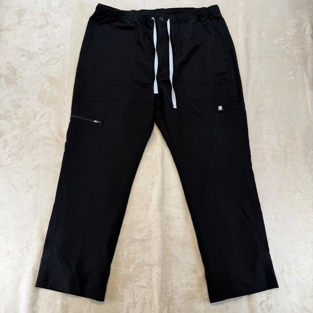 FIGS Scrub Pants Mens XL Black Excellent Technical Collection TM3001 Cargo